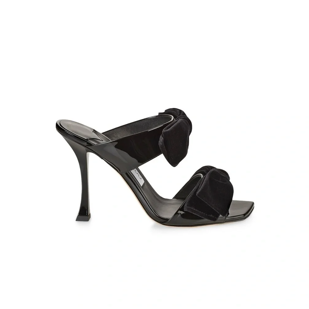 Jimmy Choo Black Flaca Sandal BNNW size 37.5 NEVER WORN - Picture 1 of 7